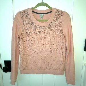 Nordstrom Beaded Pale Pink Sweater